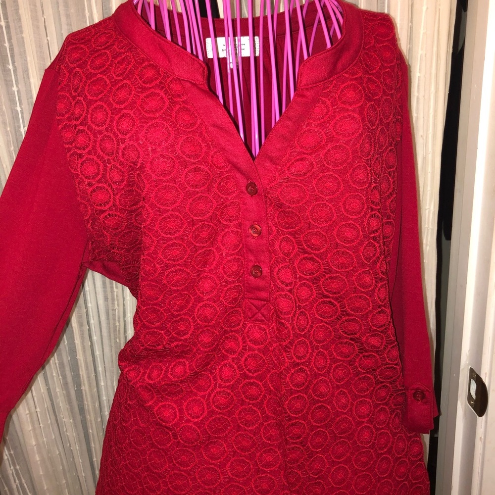 Red blouse